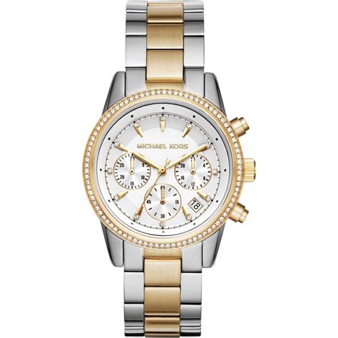 michael kors whitney two-tone watch|michael kors chronograph ladies watch.